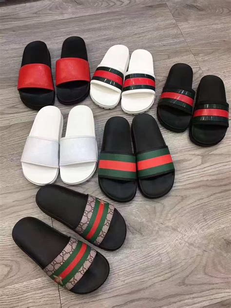 fake gucci supreme slides|the real Gucci slides.